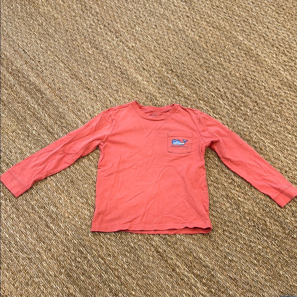 Vineyard Vines Long Sleeve Coral Shirt